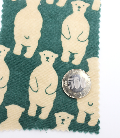 【25SS-291】スタンディングクマさんプリントダブルガーゼ　/0.5ｙあたり=～850円