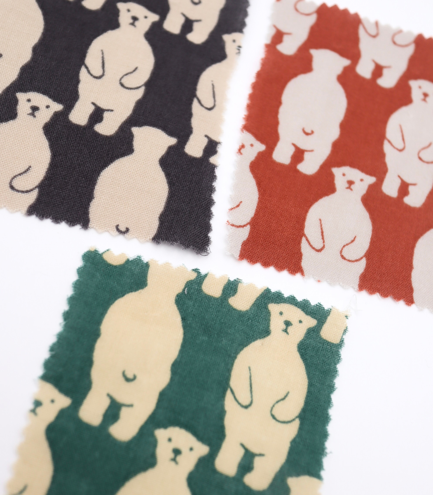 【25SS-291】スタンディングクマさんプリントダブルガーゼ　/0.5ｙあたり=～850円