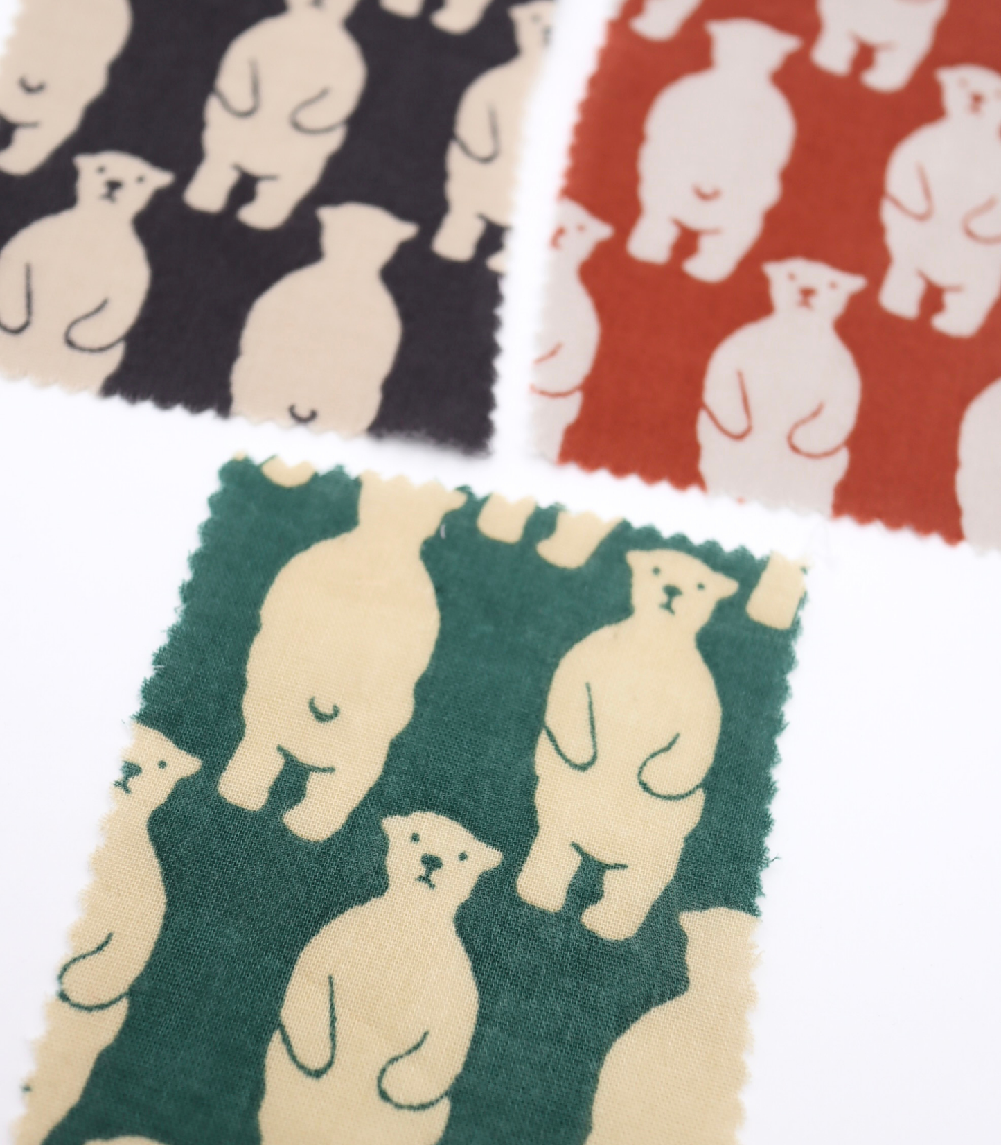 【25SS-291】スタンディングクマさんプリントダブルガーゼ　/0.5ｙあたり=～850円