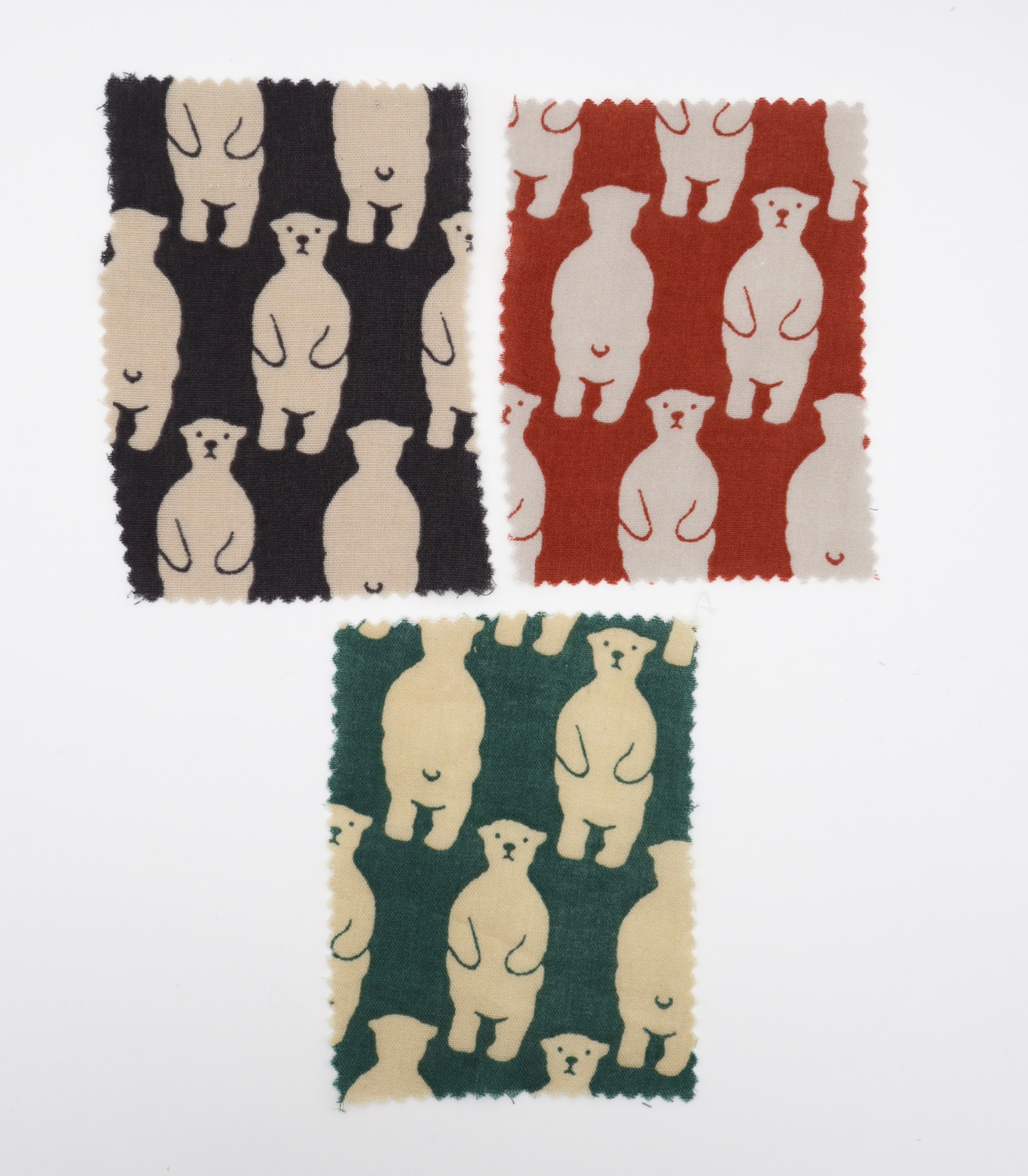 【25SS-291】スタンディングクマさんプリントダブルガーゼ　/0.5ｙあたり=～850円