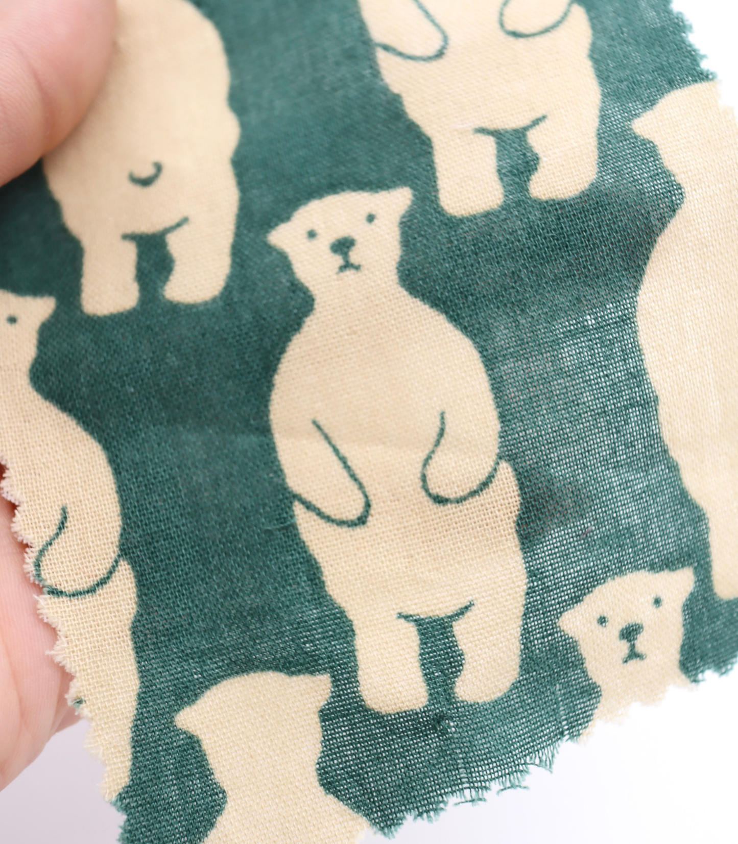 【25SS-291】スタンディングクマさんプリントダブルガーゼ　/0.5ｙあたり=～850円