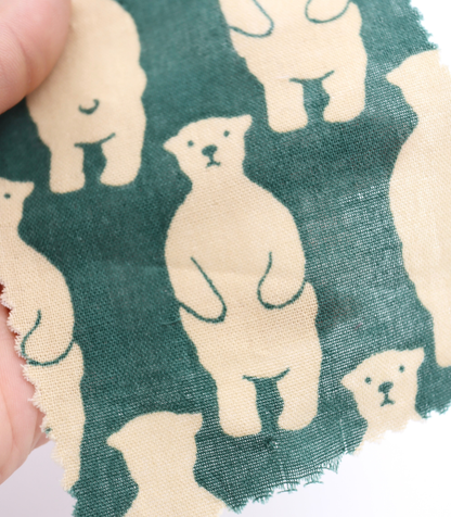 【25SS-291】スタンディングクマさんプリントダブルガーゼ　/0.5ｙあたり=～850円