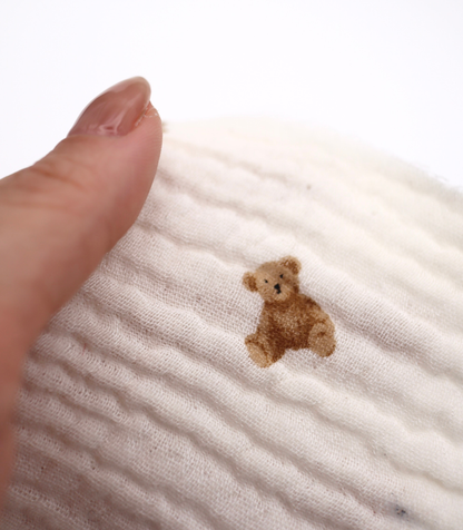 【25SS-288】プチテディベアプリントトリプルガーゼ　/0.5ｙあたり=～990円