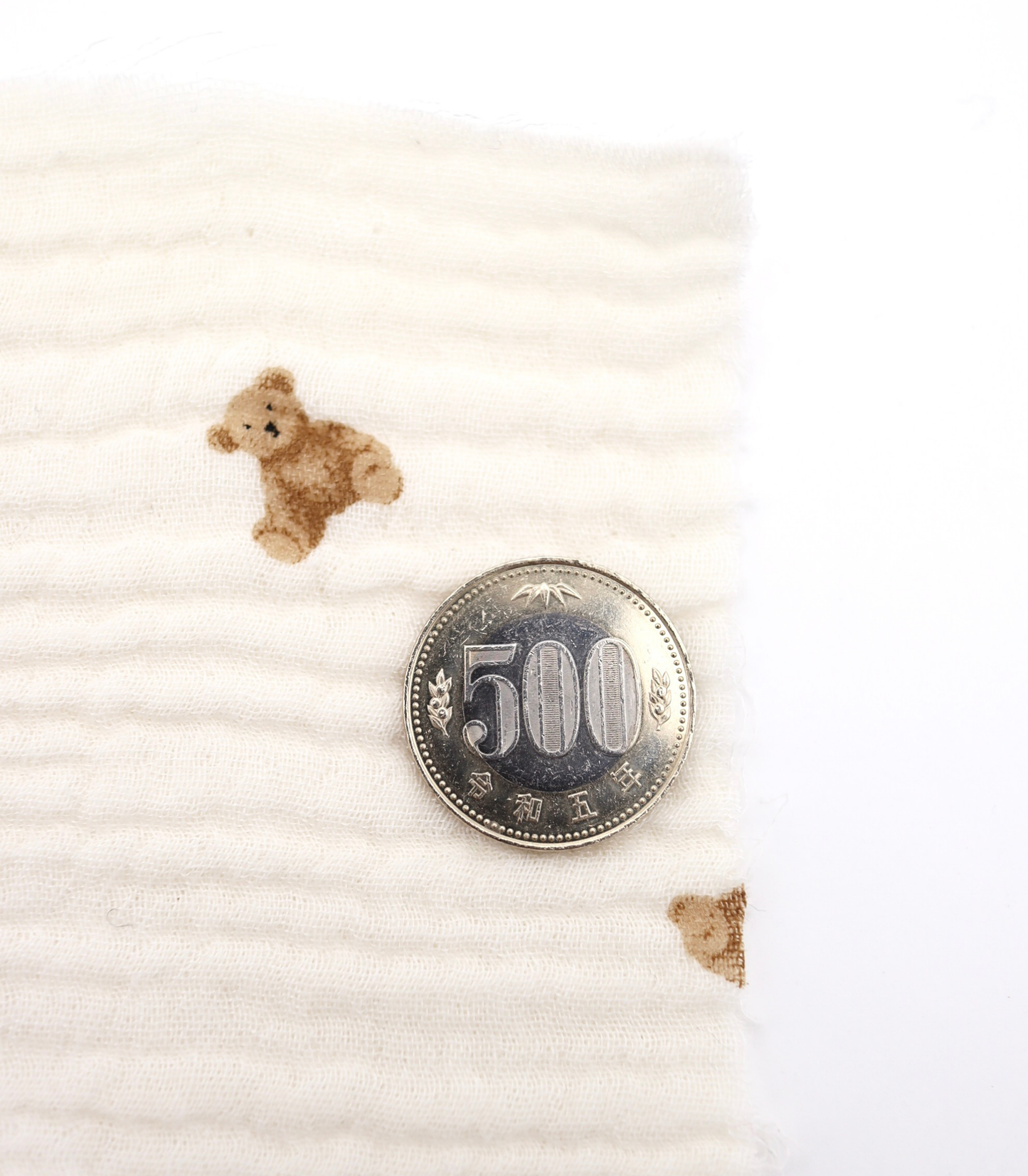 【25SS-288】プチテディベアプリントトリプルガーゼ　/0.5ｙあたり=～990円