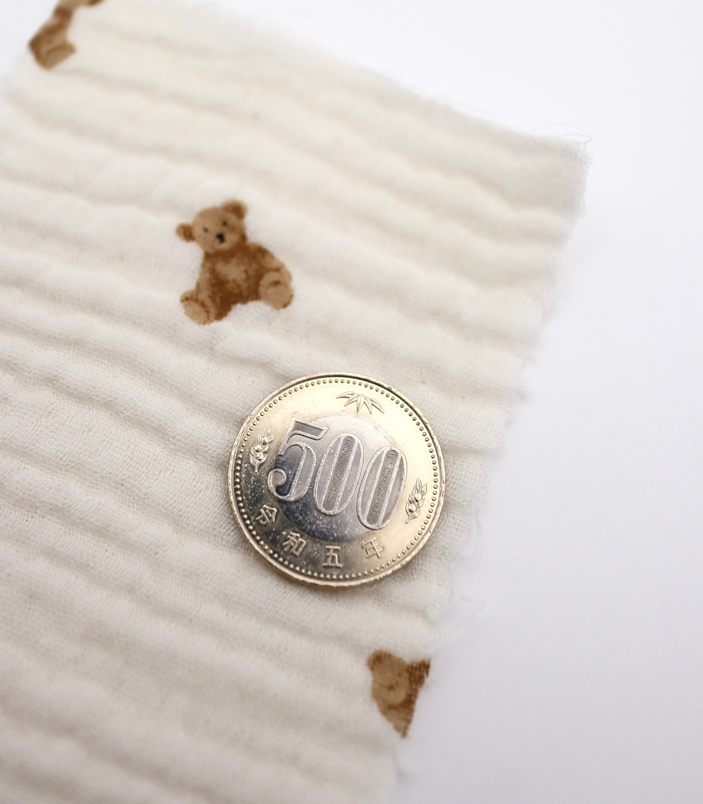 【25SS-288】プチテディベアプリントトリプルガーゼ　/0.5ｙあたり=～990円