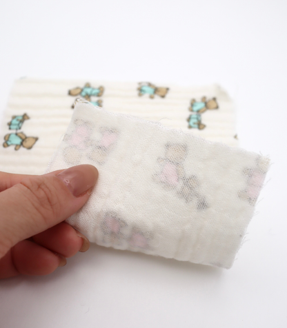 【25SS-289】仲良しくまさんプリントトリプルガーゼ　/0.5ｙあたり=～990円