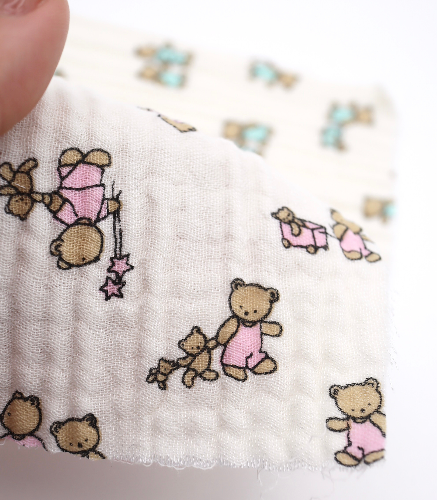 【25SS-289】仲良しくまさんプリントトリプルガーゼ　/0.5ｙあたり=～990円