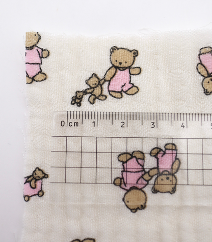 【25SS-289】仲良しくまさんプリントトリプルガーゼ　/0.5ｙあたり=～990円