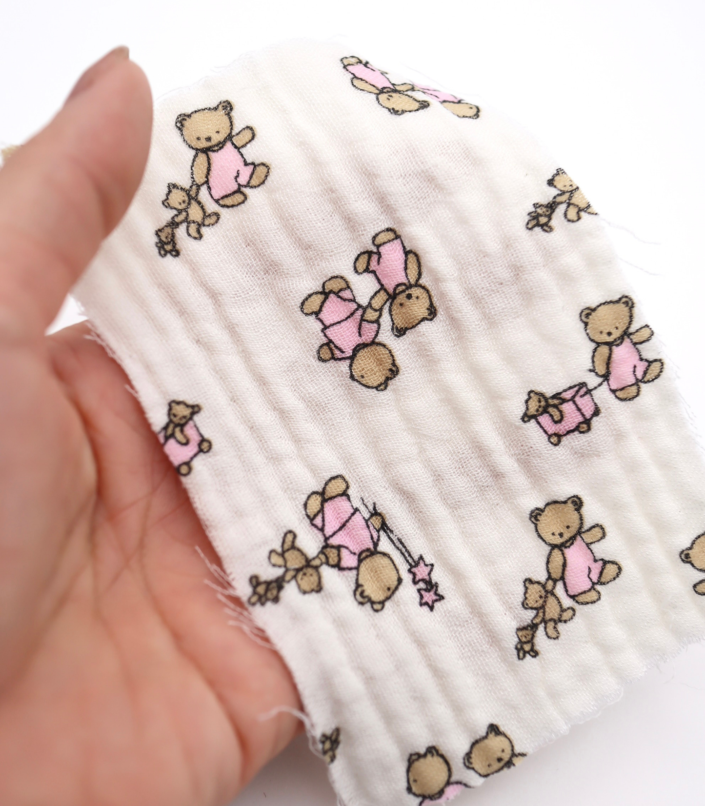 【25SS-289】仲良しくまさんプリントトリプルガーゼ　/0.5ｙあたり=～990円