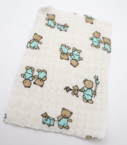 【25SS-289】仲良しくまさんプリントトリプルガーゼ　/0.5ｙあたり=～990円