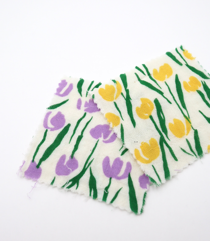 【25SS-285】チューリッププリントトリプルガーゼ　/0.5ｙあたり=～1025円