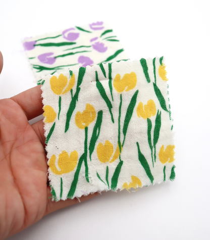 【25SS-285】チューリッププリントトリプルガーゼ　/0.5ｙあたり=～1025円