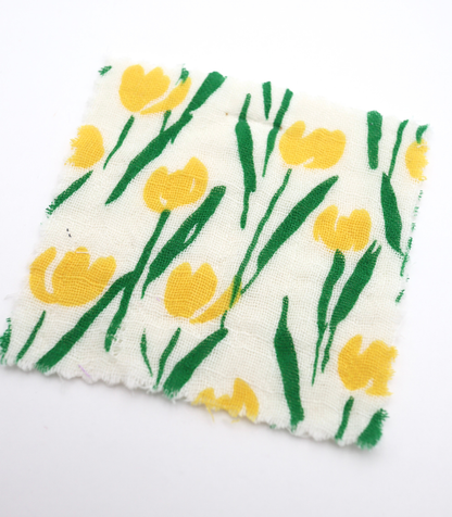 【25SS-285】チューリッププリントトリプルガーゼ　/0.5ｙあたり=～1025円