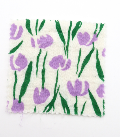 【25SS-285】チューリッププリントトリプルガーゼ　/0.5ｙあたり=～1025円