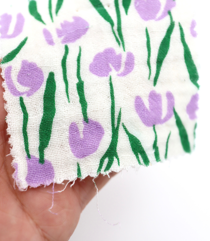 【25SS-285】チューリッププリントトリプルガーゼ　/0.5ｙあたり=～1025円