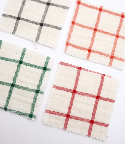 【25SS-066】チェックプリントトリプルガーゼ　/0.5ｙあたり=～1025円