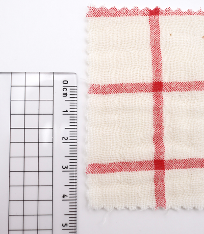 【25SS-066】チェックプリントトリプルガーゼ　/0.5ｙあたり=～1025円