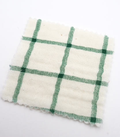 【25SS-066】チェックプリントトリプルガーゼ　/0.5ｙあたり=～1025円