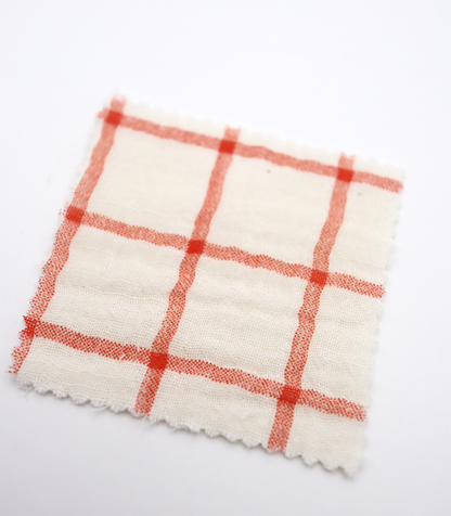 【25SS-066】チェックプリントトリプルガーゼ　/0.5ｙあたり=～1025円