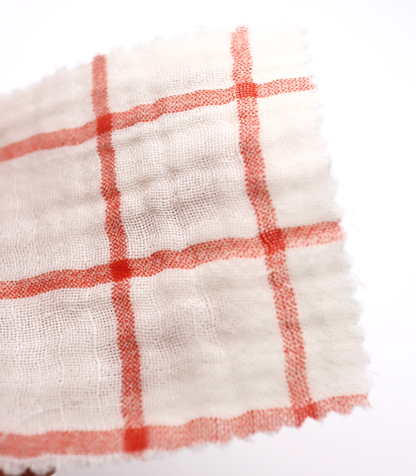 【25SS-066】チェックプリントトリプルガーゼ　/0.5ｙあたり=～1025円