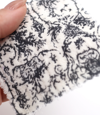 【25SS-287】草木柄プリントトリプルガーゼ　/0.5ｙあたり=～1025円