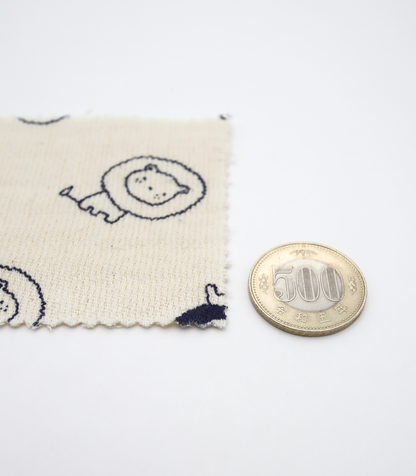 【25SS-274】ライオンプリントダブルガーゼ　/0.5ｙあたり=～965円