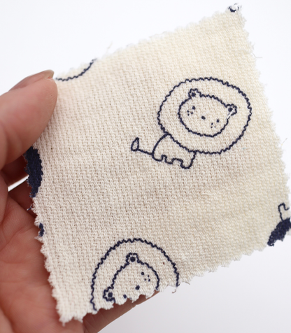 【25SS-274】ライオンプリントダブルガーゼ　/0.5ｙあたり=～965円