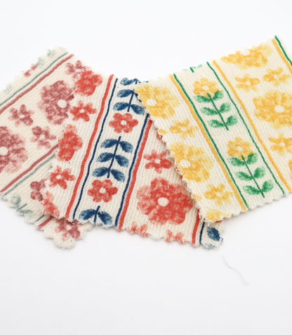 【25SS-272】ストライプフラワープリントダブルガーゼ　/0.5ｙあたり=～965円