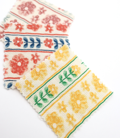 【25SS-272】ストライプフラワープリントダブルガーゼ　/0.5ｙあたり=～965円