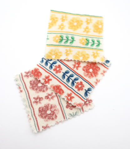 【25SS-272】ストライプフラワープリントダブルガーゼ　/0.5ｙあたり=～965円