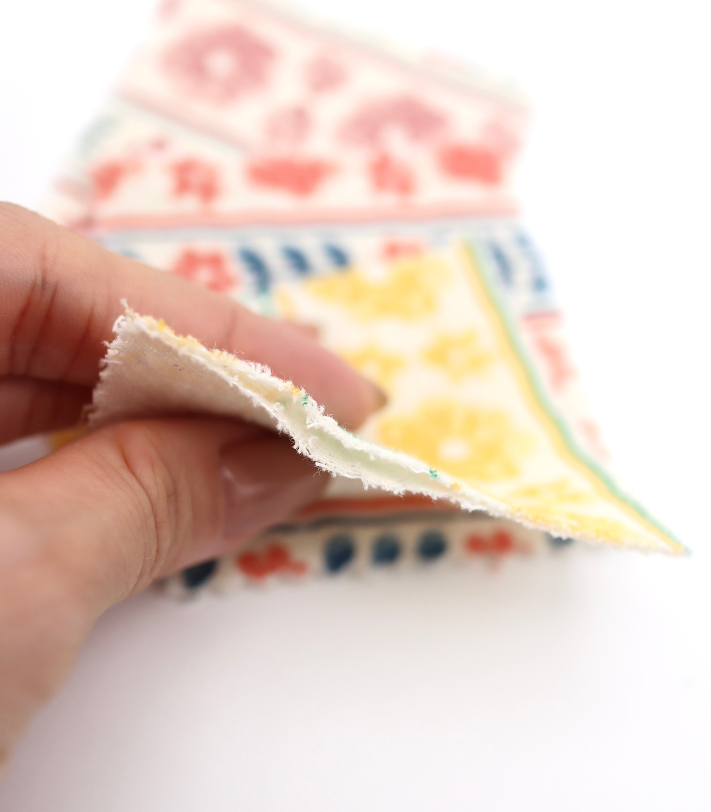 【25SS-272】ストライプフラワープリントダブルガーゼ　/0.5ｙあたり=～965円