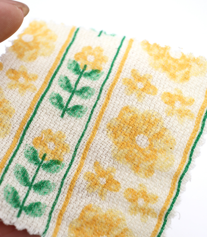 【25SS-272】ストライプフラワープリントダブルガーゼ　/0.5ｙあたり=～965円