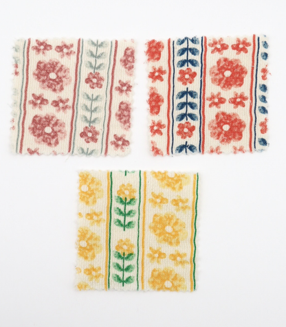 【25SS-272】ストライプフラワープリントダブルガーゼ　/0.5ｙあたり=～965円