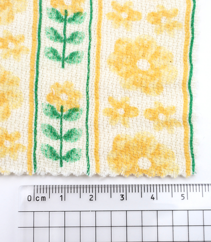 【25SS-272】ストライプフラワープリントダブルガーゼ　/0.5ｙあたり=～965円