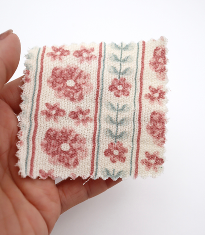 【25SS-272】ストライプフラワープリントダブルガーゼ　/0.5ｙあたり=～965円