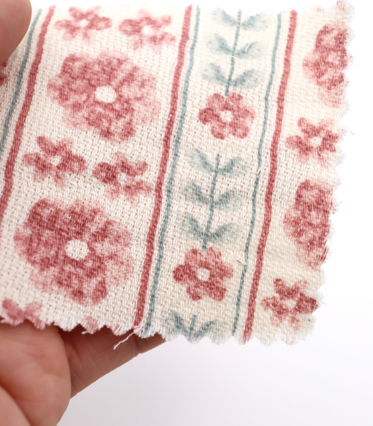 【25SS-272】ストライプフラワープリントダブルガーゼ　/0.5ｙあたり=～965円