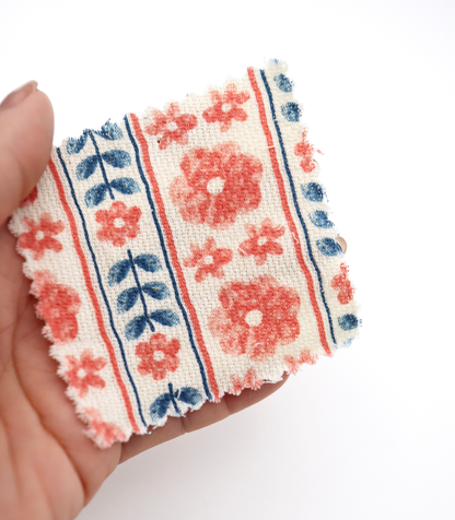 【25SS-272】ストライプフラワープリントダブルガーゼ　/0.5ｙあたり=～965円