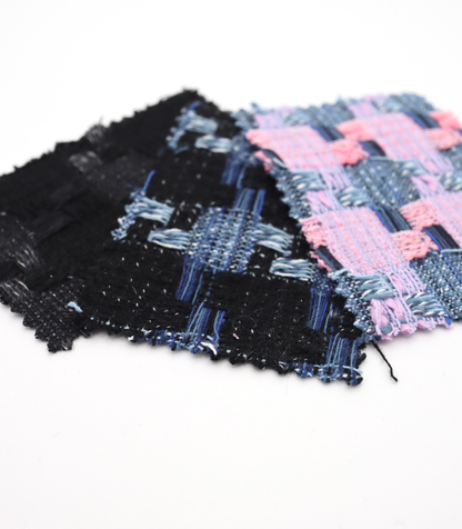 【25SS-351】デニム風ミックスヤーンツイード　/0.5ｙあたり=～1320円