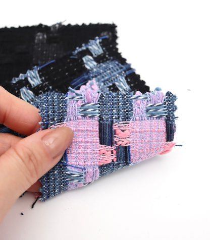 【25SS-351】デニム風ミックスヤーンツイード　/0.5ｙあたり=～1320円