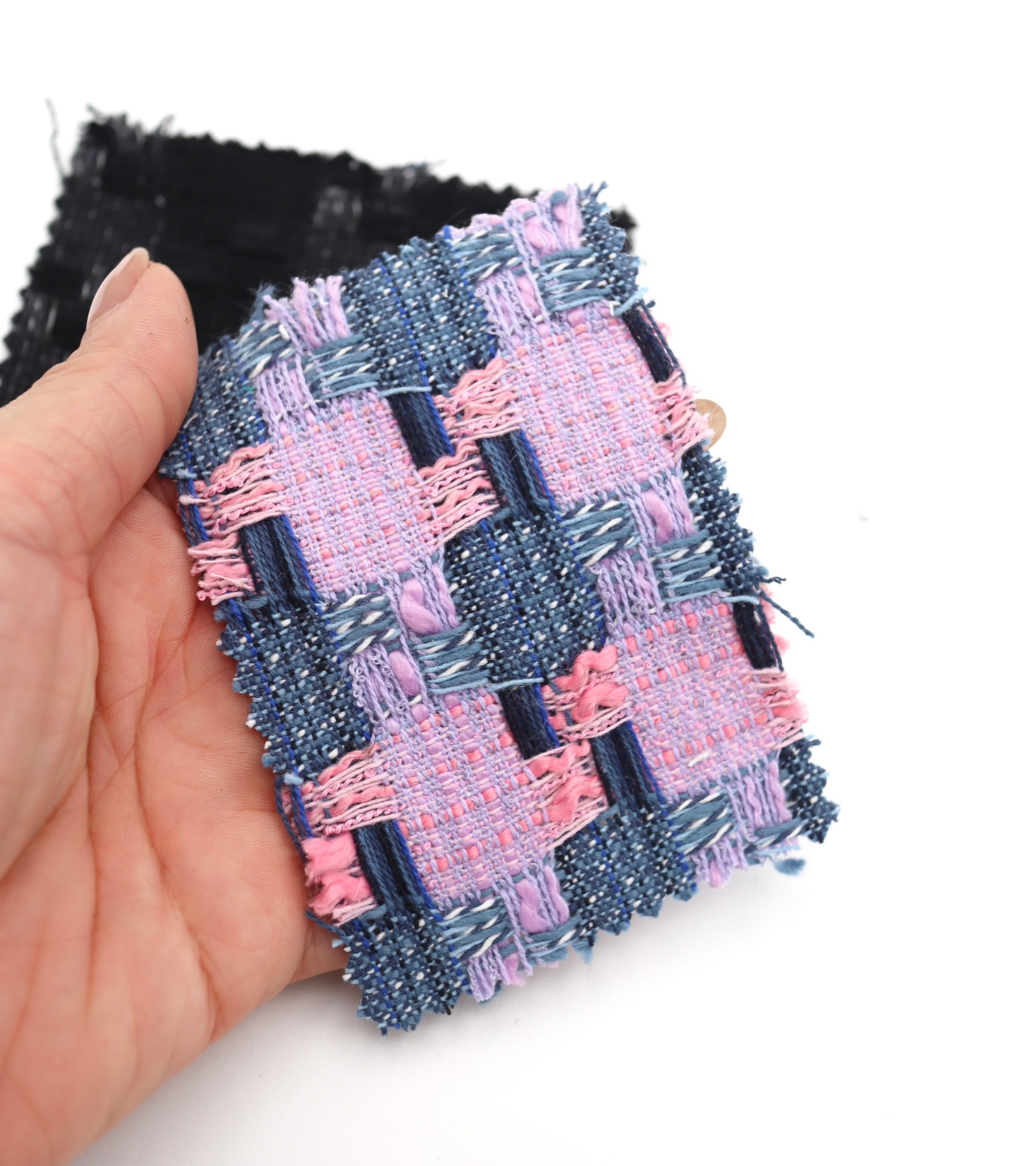 【25SS-351】デニム風ミックスヤーンツイード　/0.5ｙあたり=～1320円