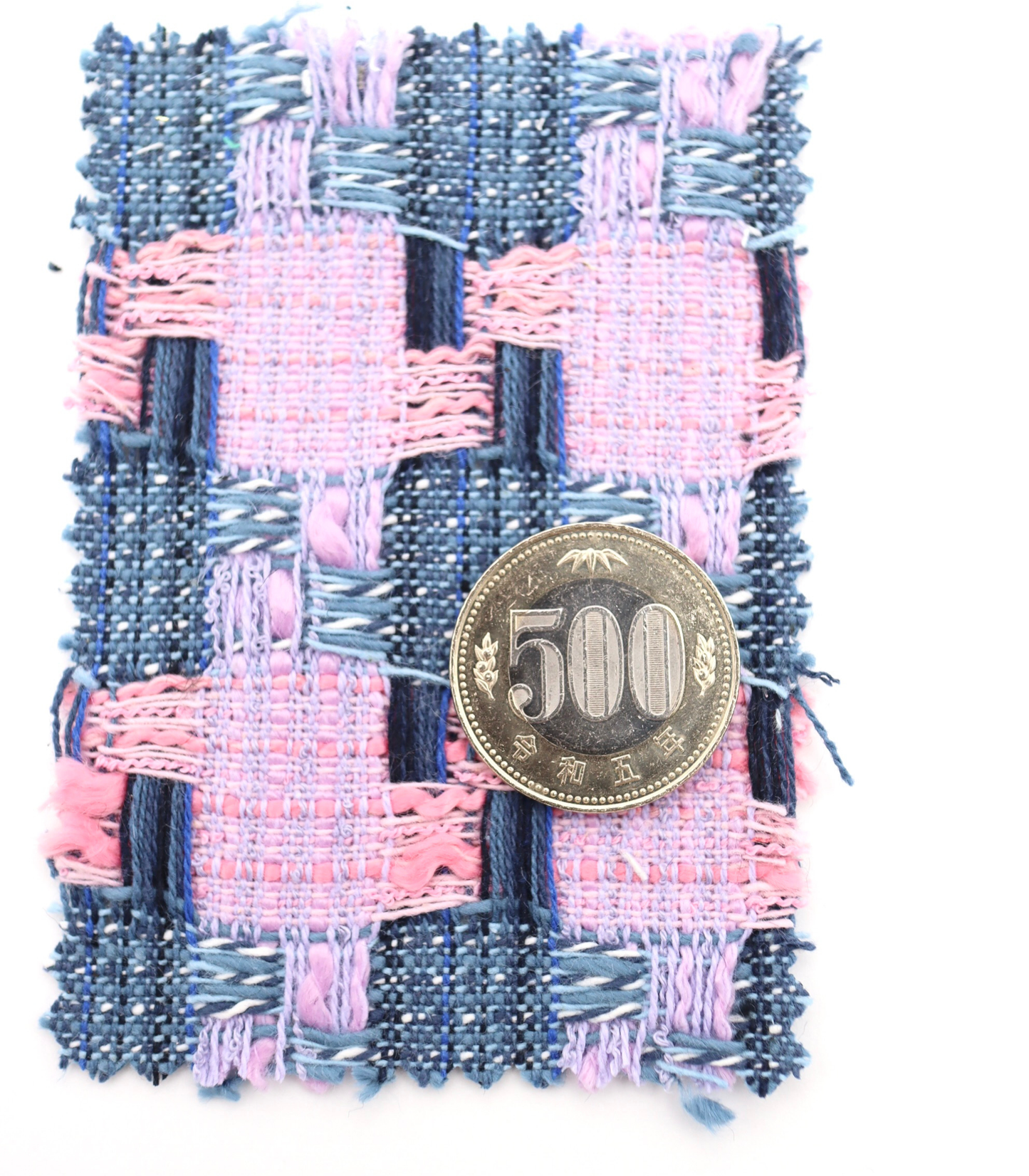 【25SS-351】デニム風ミックスヤーンツイード　/0.5ｙあたり=～1320円