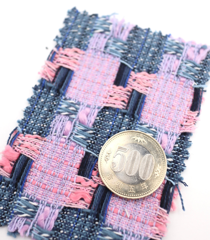 【25SS-351】デニム風ミックスヤーンツイード　/0.5ｙあたり=～1320円