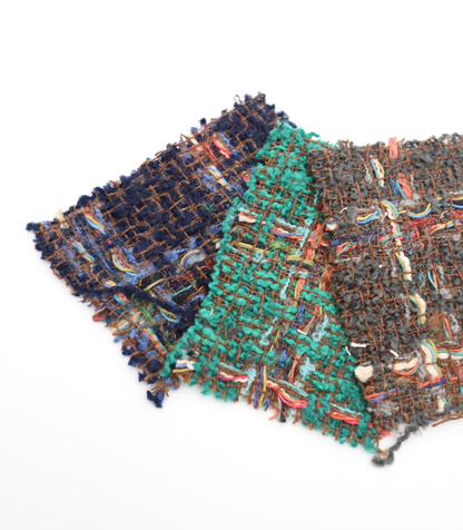 「韓国直輸入ツイード生地 25SS-203｜カラフルミックスカラー｜ポリエステル100％｜ジャケット・スカート・小物用生地」