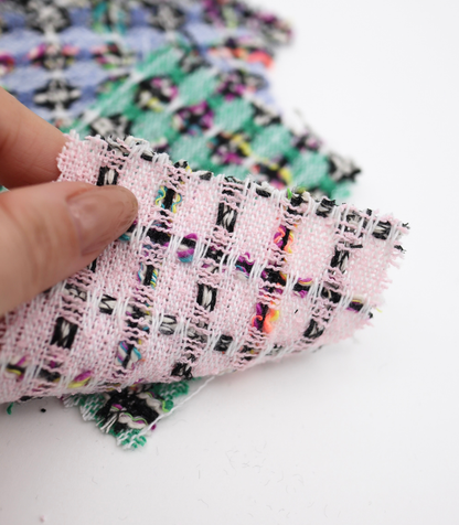 【25SS-355】ラメ入りカラフルヤーンミックスツイード　/0.5ｙあたり=～1220円