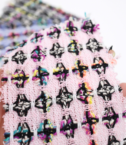 【25SS-355】ラメ入りカラフルヤーンミックスツイード　/0.5ｙあたり=～1220円