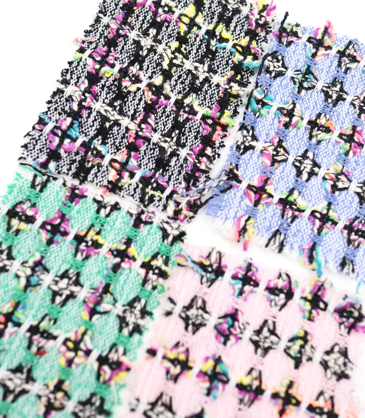 【25SS-355】ラメ入りカラフルヤーンミックスツイード　/0.5ｙあたり=～1220円