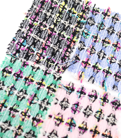 【25SS-355】ラメ入りカラフルヤーンミックスツイード　/0.5ｙあたり=～1220円