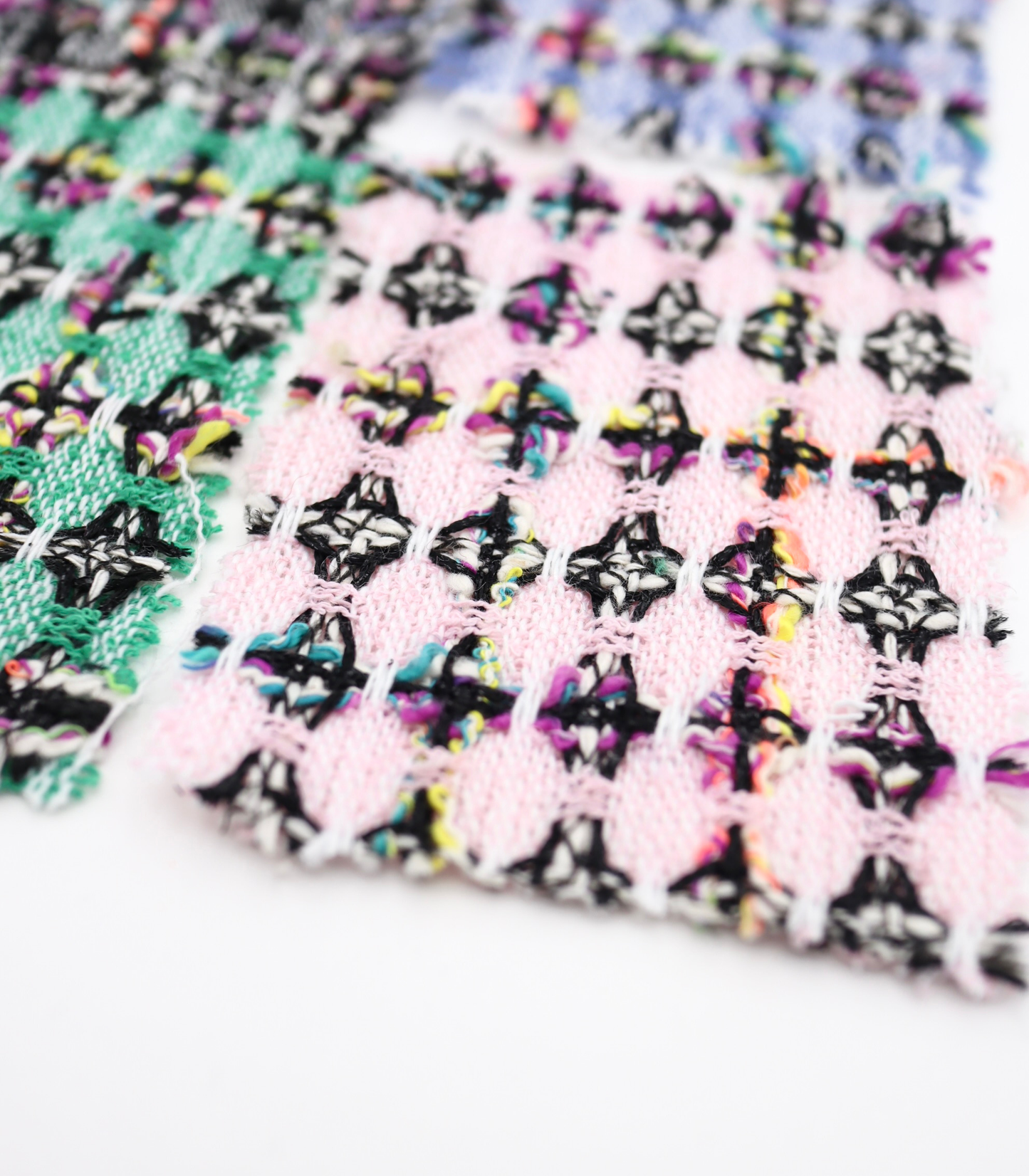 【25SS-355】ラメ入りカラフルヤーンミックスツイード　/0.5ｙあたり=～1220円