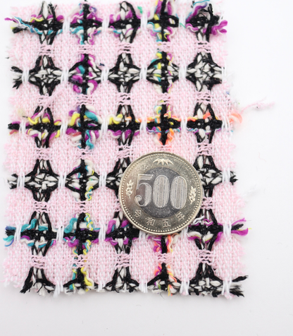 【25SS-355】ラメ入りカラフルヤーンミックスツイード　/0.5ｙあたり=～1220円