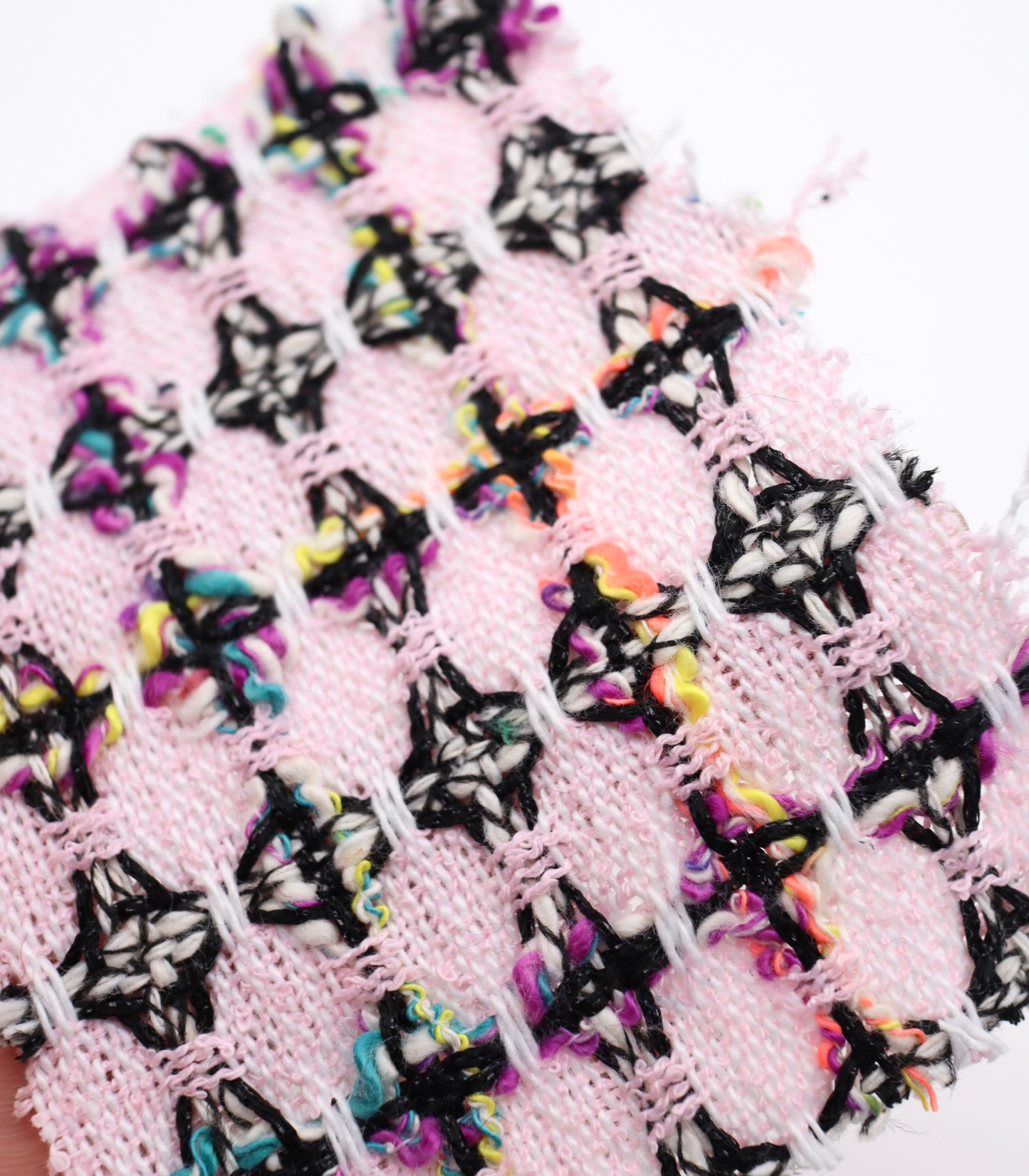 【25SS-355】ラメ入りカラフルヤーンミックスツイード　/0.5ｙあたり=～1220円